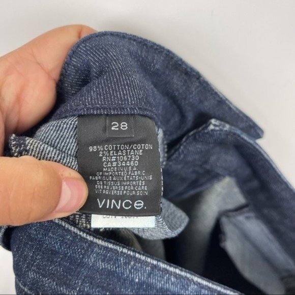 VINCE Taylor High Rise Bootcut Jeans Dark Wash Size 28 - Picture 12 of 12